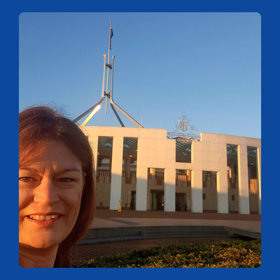 Melanie Funkeczema Support Australian At Parliament House Canberra With Appa And Missing School